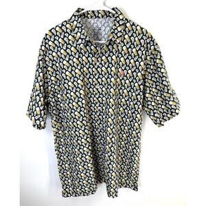 Dri Livin'‎ Performance Men's Button Front Shirt XL Beer Oysters Short Sleeve